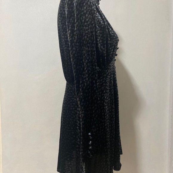 ZARA PRINTED VELVET DRESS - Picture 4 of 5